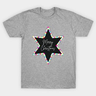 Merry Christmas Star Shining Lights T-Shirt